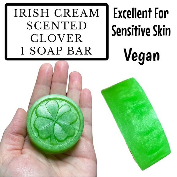 Effervescent Bubbles Other - 1 Bar, Irish Mint Cream Clover Soap, Handmade, Great Gift Idea! ( PRICE IS FIRM